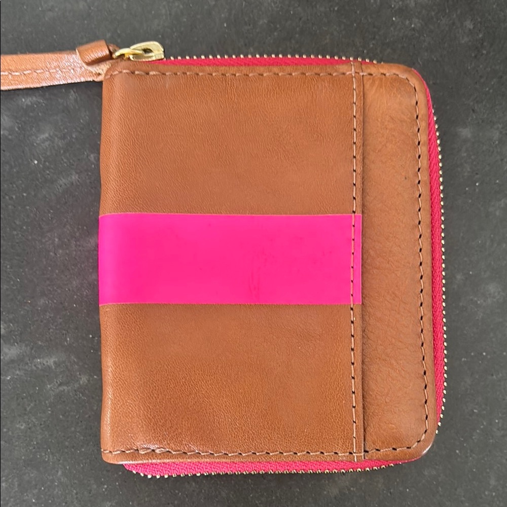 ✨Clare V Petite Zip Leather Wallet with Zipper